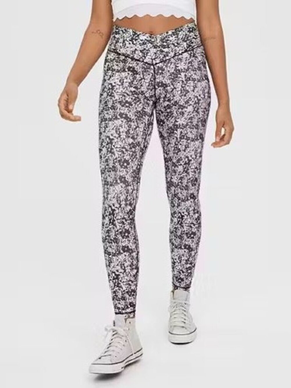 Aerie Offline Crossover Floral Print Leggings 7/8